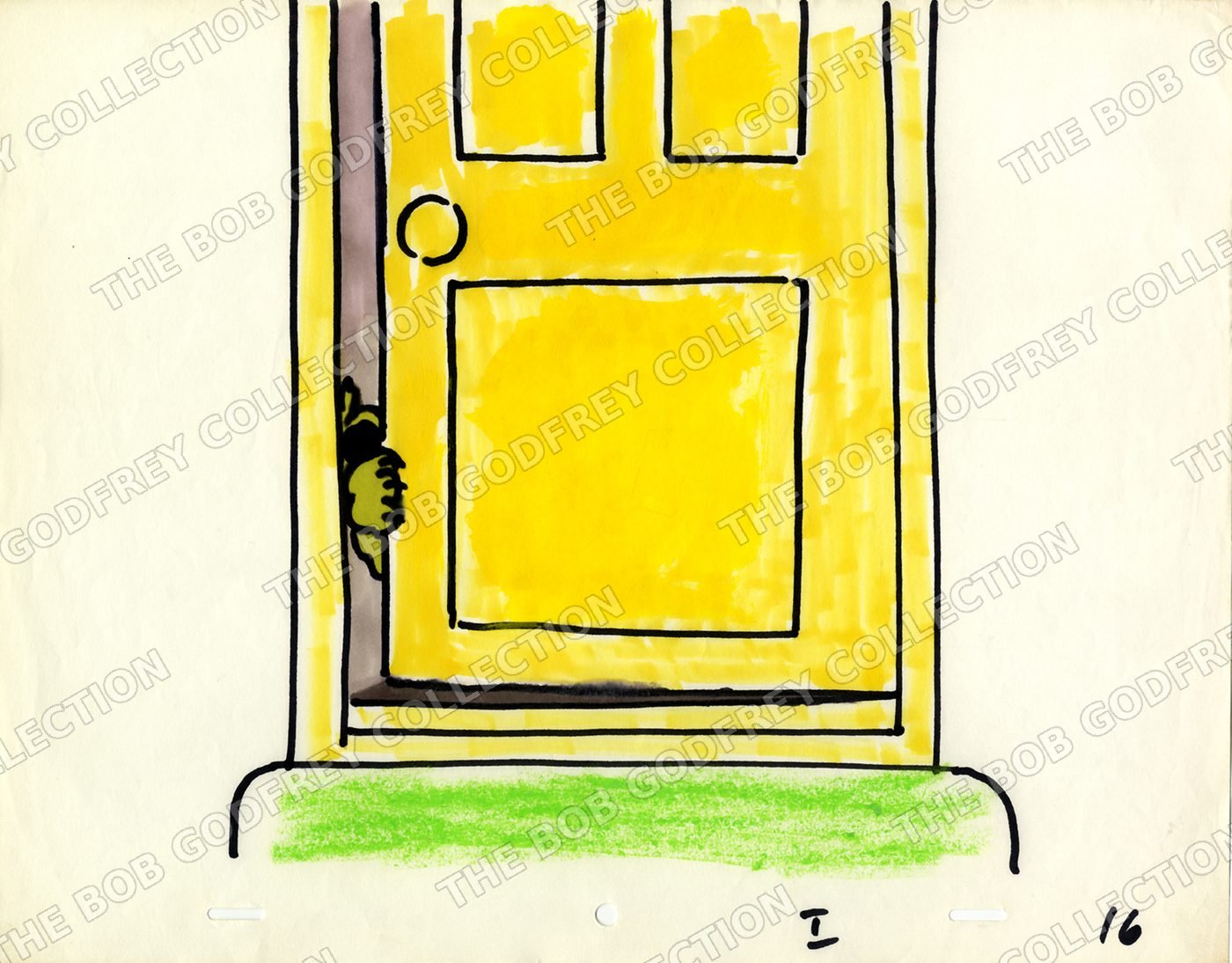 ORIGINAL Roobarb Title Sequence Drawing - 016