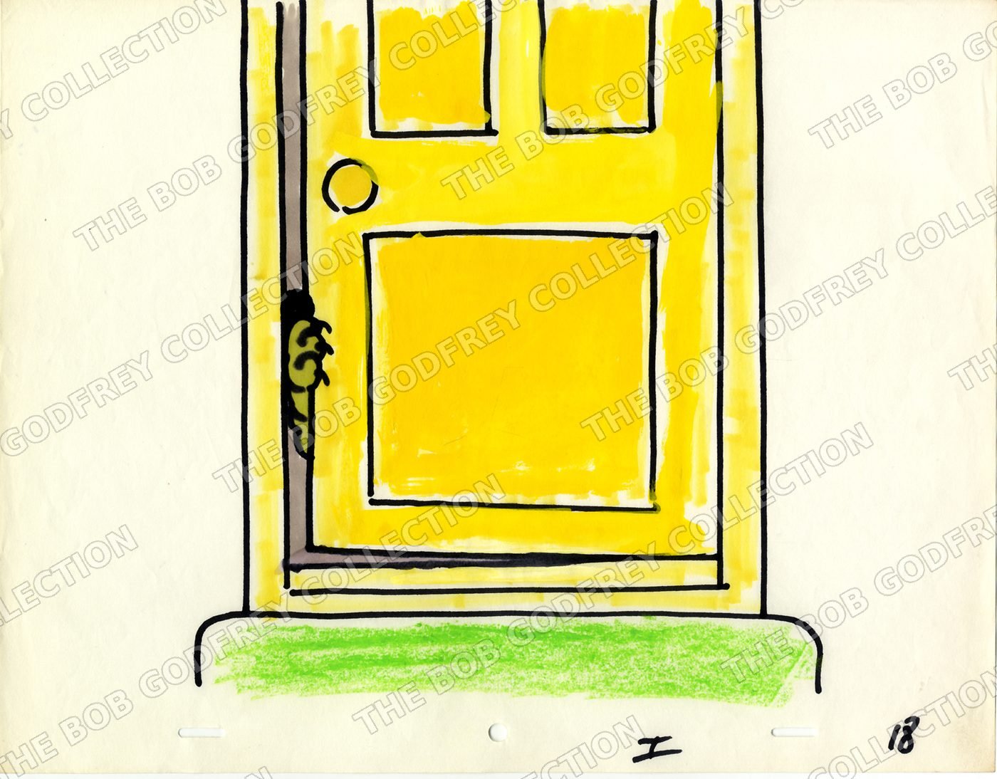 ORIGINAL Roobarb Title Sequence Drawing - 018