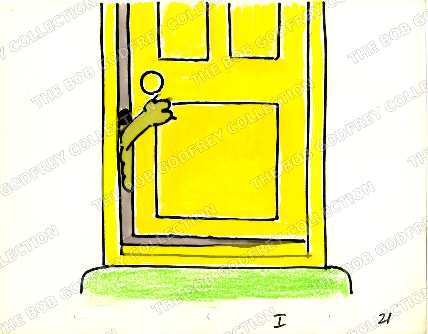ORIGINAL Roobarb Title Sequence Drawing - 021