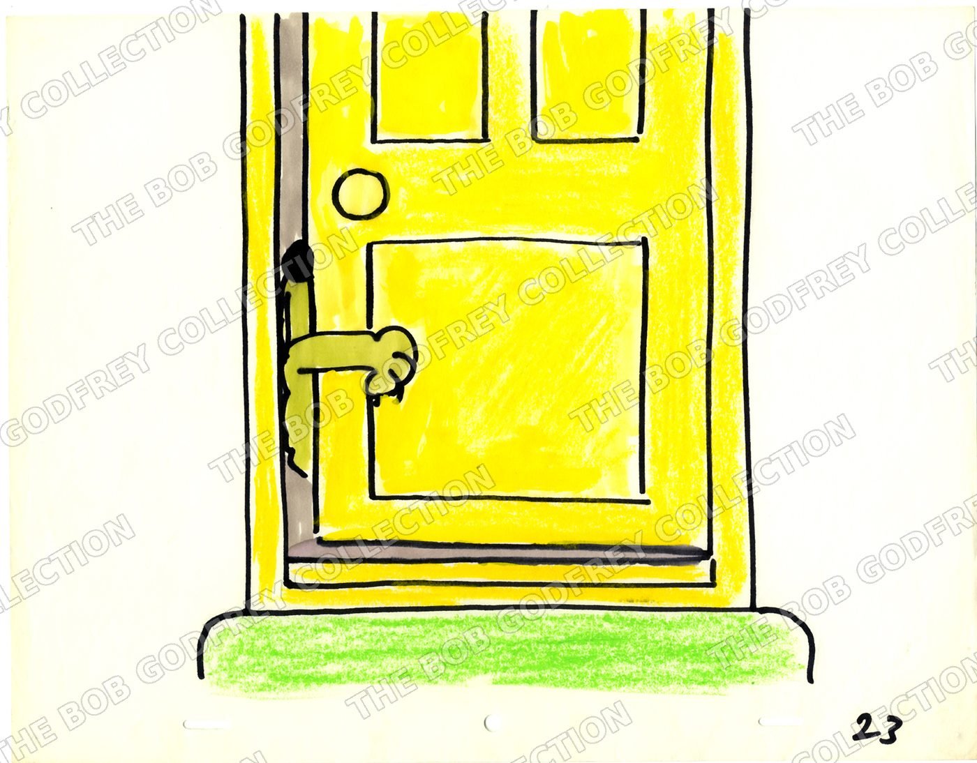 ORIGINAL Roobarb Title Sequence Drawing - 023