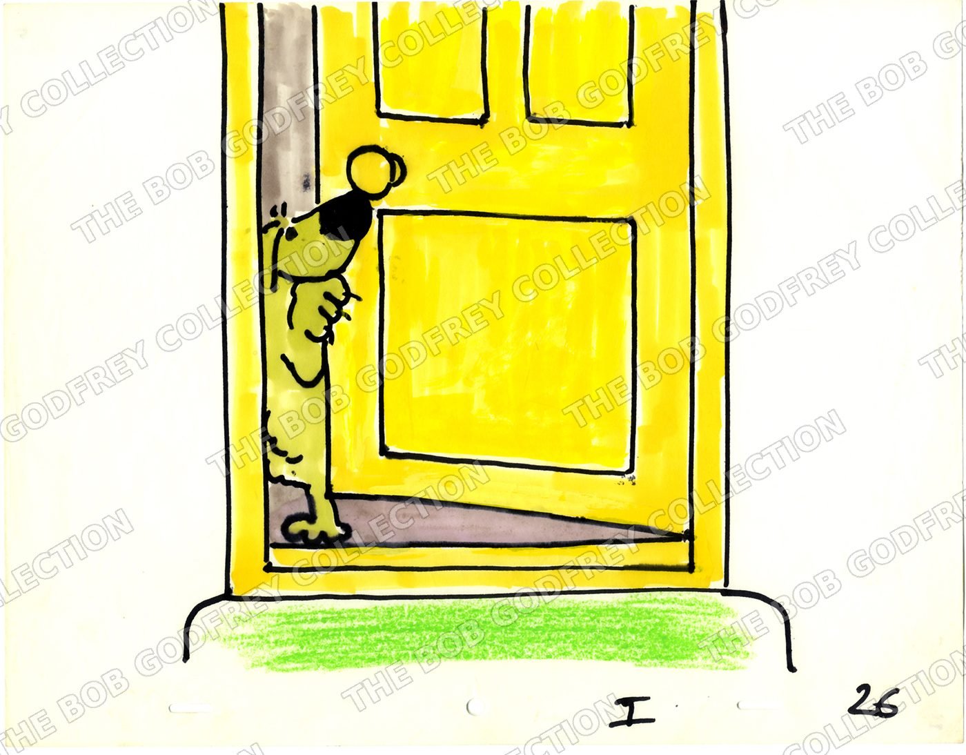 ORIGINAL Roobarb Title Sequence Drawing - 026
