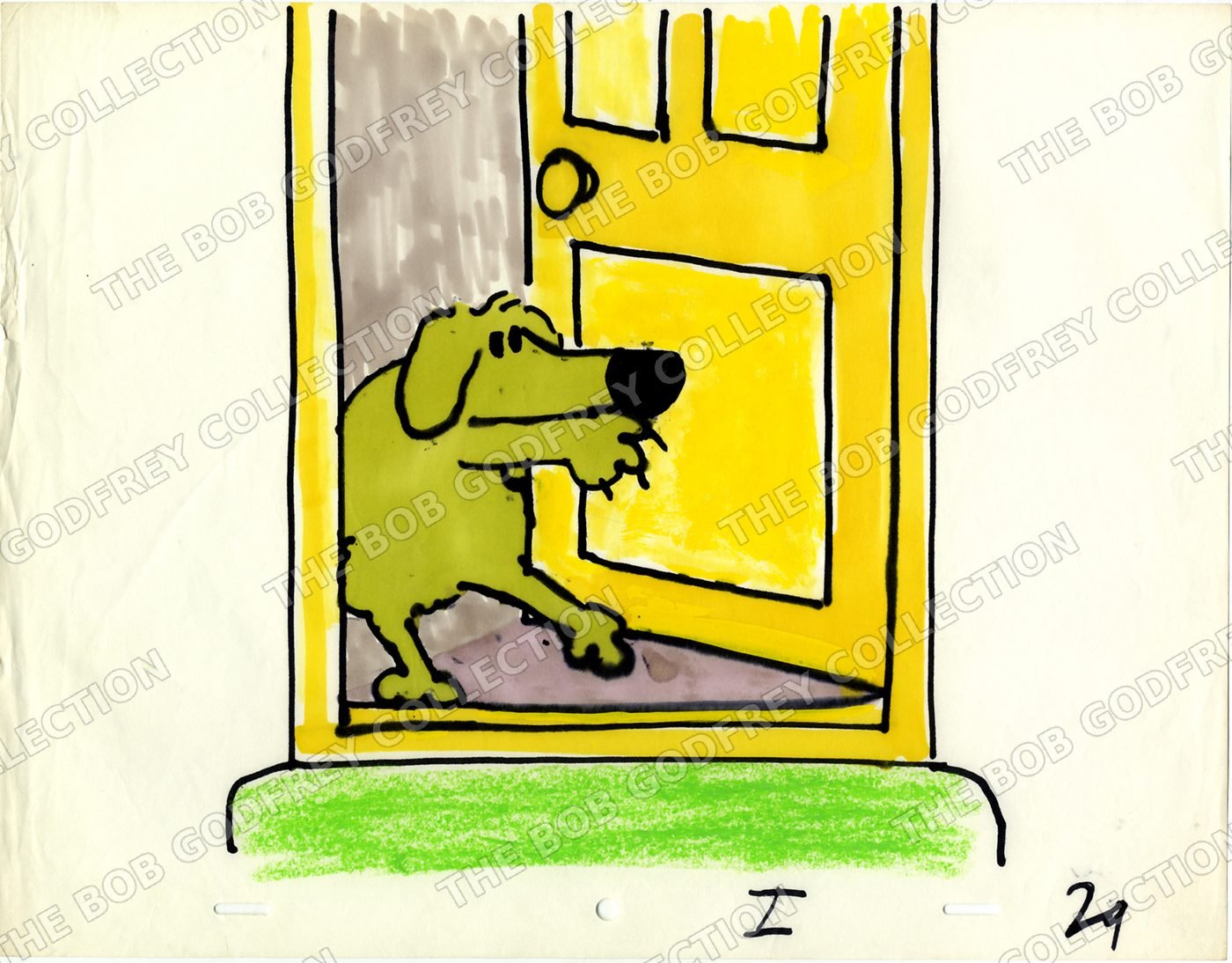 ORIGINAL Roobarb Title Sequence Drawing - 029
