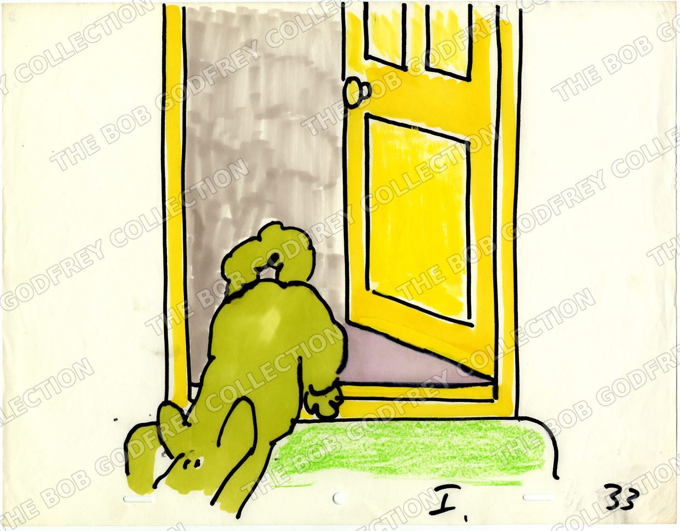 ORIGINAL Roobarb Title Sequence Drawing - 033